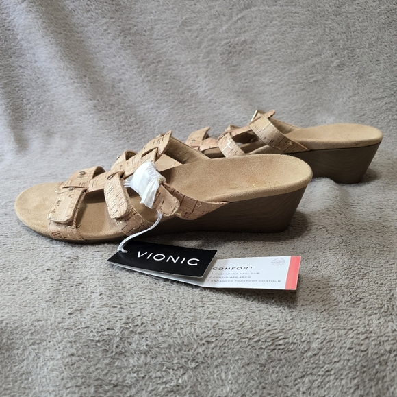 Vionic Shoes - Vionic Radia Othraheel Cork Wedge Sandals size 10